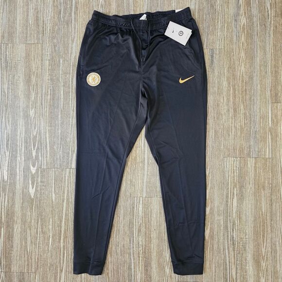 Nike Chelsea FC Strike Jogger Pant Dri-Fit Soccer DX3517-426 Black Gold Men's XL - Picture 2 of 13
